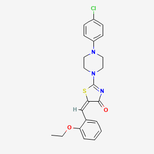 (5E)-2-[4-(4-chlorophenyl)piperazin-1-yl]-5-(2-ethoxybenzylidene)-1,3-thiazol-4(5H)-one