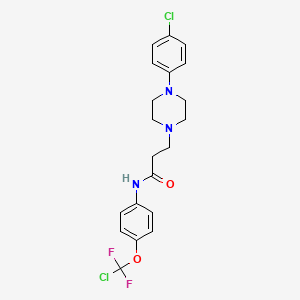 molecular formula C20H21Cl2F2N3O2 B11512912 N-{4-[chloro(difluoro)methoxy]phenyl}-3-[4-(4-chlorophenyl)piperazin-1-yl]propanamide 