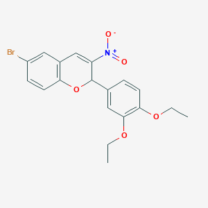 6-bromo-2-(3,4-diethoxyphenyl)-3-nitro-2H-chromene