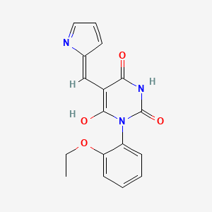 (5E)-1-(2-ethoxyphenyl)-5-(1H-pyrrol-2-ylmethylidene)pyrimidine-2,4,6(1H,3H,5H)-trione