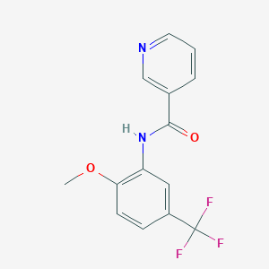 molecular formula C14H11F3N2O2 B11512979 N-[2-methoxy-5-(trifluoromethyl)phenyl]pyridine-3-carboxamide 