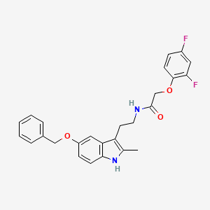 molecular formula C26H24F2N2O3 B11512983 N-{2-[5-(benzyloxy)-2-methyl-1H-indol-3-yl]ethyl}-2-(2,4-difluorophenoxy)acetamide 