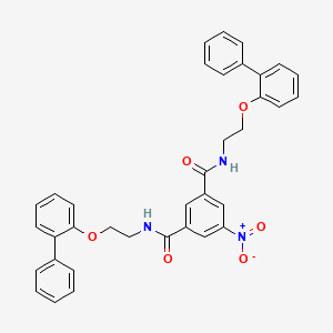 N,N'-bis[2-(biphenyl-2-yloxy)ethyl]-5-nitrobenzene-1,3-dicarboxamide