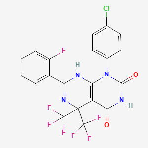 1-(4-chlorophenyl)-7-(2-fluorophenyl)-4-hydroxy-5,5-bis(trifluoromethyl)-5,8-dihydropyrimido[4,5-d]pyrimidin-2(1H)-one