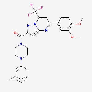 1-(Adamantan-1-YL)-4-[5-(3,4-dimethoxyphenyl)-7-(trifluoromethyl)pyrazolo[1,5-A]pyrimidine-2-carbonyl]piperazine