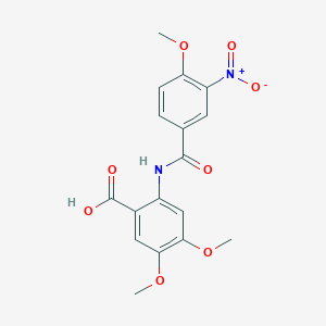 4,5-Dimethoxy-2-(4-methoxy-3-nitrobenzamido)benzoic acid