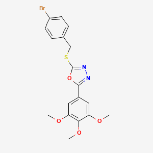 2-[(4-Bromobenzyl)sulfanyl]-5-(3,4,5-trimethoxyphenyl)-1,3,4-oxadiazole