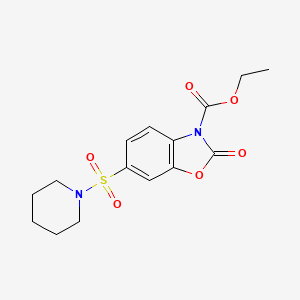 2-Oxo-6-(piperidine-1-sulfonyl)-benzooxazole-3-carboxylic acid ethyl ester