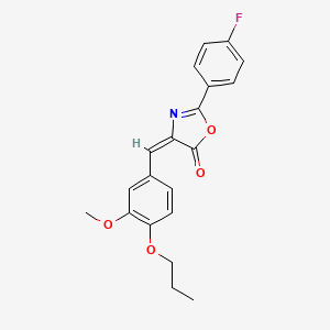 (4E)-2-(4-fluorophenyl)-4-(3-methoxy-4-propoxybenzylidene)-1,3-oxazol-5(4H)-one