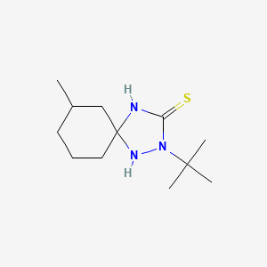 molecular formula C12H23N3S B11513075 2-Tert-butyl-7-methyl-1,2,4-triazaspiro[4.5]decane-3-thione 