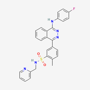 5-{4-[(4-fluorophenyl)amino]phthalazin-1-yl}-2-methyl-N-(pyridin-2-ylmethyl)benzenesulfonamide