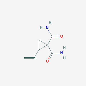 molecular formula C7H10N2O2 B115131 2-Ethenylcyclopropane-1,1-dicarboxamide CAS No. 158665-21-5