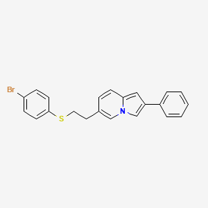 6-{2-[(4-Bromophenyl)sulfanyl]ethyl}-2-phenylindolizine