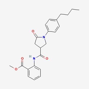 Methyl 2-({[1-(4-butylphenyl)-5-oxopyrrolidin-3-yl]carbonyl}amino)benzoate