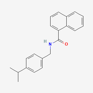 molecular formula C21H21NO B11513144 N-[(4-propan-2-ylphenyl)methyl]naphthalene-1-carboxamide 