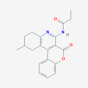 N-(11-methyl-6-oxo-9,10,11,12-tetrahydro-6H-chromeno[3,4-c]quinolin-7-yl)propanamide