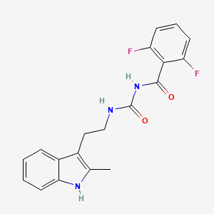 2,6-difluoro-N-{[2-(2-methyl-1H-indol-3-yl)ethyl]carbamoyl}benzamide