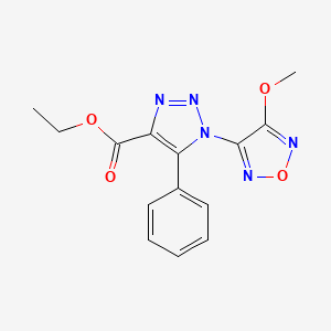 Ethyl 1-(4-methoxy-1,2,5-oxadiazol-3-yl)-5-phenyl-1H-1,2,3-triazole-4-carboxylate