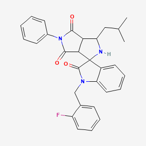 1-(2-fluorobenzyl)-3'-(2-methylpropyl)-5'-phenyl-3a',6a'-dihydro-2'H-spiro[indole-3,1'-pyrrolo[3,4-c]pyrrole]-2,4',6'(1H,3'H,5'H)-trione