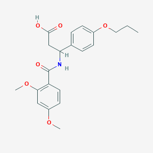 3-{[(2,4-Dimethoxyphenyl)carbonyl]amino}-3-(4-propoxyphenyl)propanoic acid