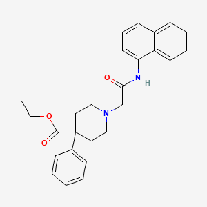 Ethyl 1-[2-(naphthalen-1-ylamino)-2-oxoethyl]-4-phenylpiperidine-4-carboxylate