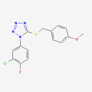 1-(3-Chloro-4-fluoro-phenyl)-5-(4-methoxy-benzylsulfanyl)-1H-tetrazole