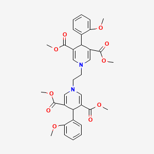 molecular formula C34H36N2O10 B11513256 Tetramethyl 1,1'-ethane-1,2-diylbis[4-(2-methoxyphenyl)-1,4-dihydropyridine-3,5-dicarboxylate] 