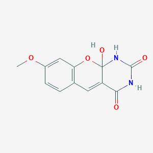 molecular formula C12H10N2O5 B11513270 10a-hydroxy-8-methoxy-1,10a-dihydro-2H-chromeno[2,3-d]pyrimidine-2,4(3H)-dione 