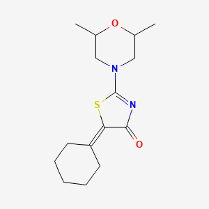 5-cyclohexylidene-2-(2,6-dimethylmorpholin-4-yl)-1,3-thiazol-4(5H)-one