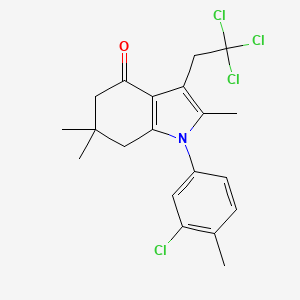 1-(3-chloro-4-methylphenyl)-2,6,6-trimethyl-3-(2,2,2-trichloroethyl)-1,5,6,7-tetrahydro-4H-indol-4-one