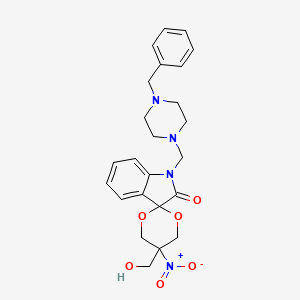 1'-[(4-benzylpiperazin-1-yl)methyl]-5-(hydroxymethyl)-5-nitrospiro[1,3-dioxane-2,3'-indol]-2'(1'H)-one