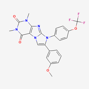 7-(3-methoxyphenyl)-1,3-dimethyl-8-[4-(trifluoromethoxy)phenyl]-1H-imidazo[2,1-f]purine-2,4(3H,8H)-dione