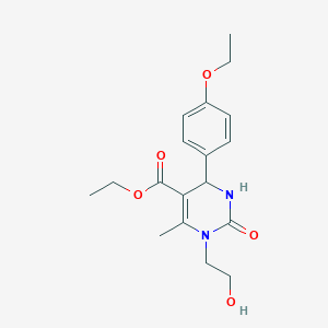 Ethyl 4-(4-ethoxyphenyl)-1-(2-hydroxyethyl)-6-methyl-2-oxo-1,2,3,4-tetrahydropyrimidine-5-carboxylate