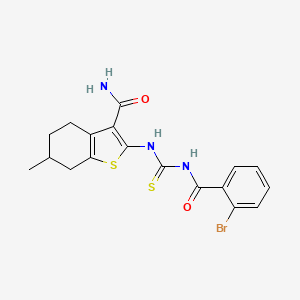 2-({[(2-Bromophenyl)carbonyl]carbamothioyl}amino)-6-methyl-4,5,6,7-tetrahydro-1-benzothiophene-3-carboxamide