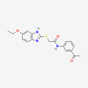 N-(3-acetylphenyl)-2-[(5-ethoxy-1H-benzimidazol-2-yl)sulfanyl]acetamide