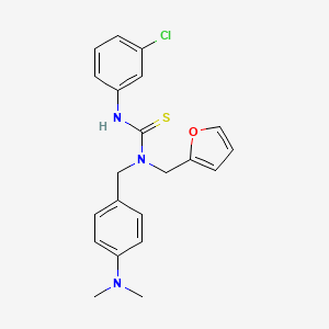 3-(3-Chlorophenyl)-1-[4-(dimethylamino)benzyl]-1-(furan-2-ylmethyl)thiourea