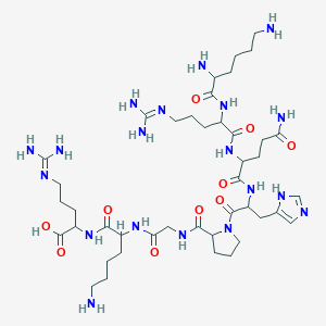 molecular formula C42H75N19O10 B1151338 H-DL-Lys-DL-Arg-DL-Gln-DL-His-DL-Pro-Gly-DL-Lys-DL-Arg-OH 
