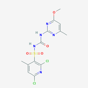 2,6-dichloro-N-[(4-methoxy-6-methylpyrimidin-2-yl)carbamoyl]-4-methylpyridine-3-sulfonamide