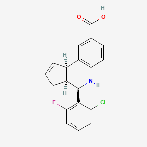 (3aS,4R,9bR)-4-(2-chloro-6-fluorophenyl)-3a,4,5,9b-tetrahydro-3H-cyclopenta[c]quinoline-8-carboxylic acid