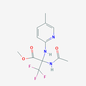 2-Acetylamino-3,3,3-trifluoro-2-(5-methyl-pyridin-2-ylamino)-propionic acid methyl ester