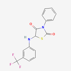 3-Phenyl-5-{[3-(trifluoromethyl)phenyl]amino}-1,3-thiazolidine-2,4-dione