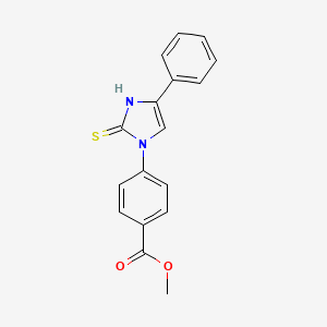 methyl 4-(4-phenyl-2-sulfanyl-1H-imidazol-1-yl)benzoate