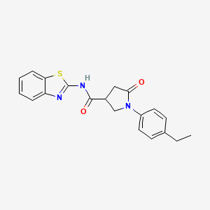 N-(1,3-benzothiazol-2-yl)-1-(4-ethylphenyl)-5-oxopyrrolidine-3-carboxamide