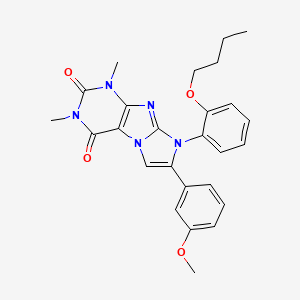 8-(2-butoxyphenyl)-7-(3-methoxyphenyl)-1,3-dimethyl-1H-imidazo[2,1-f]purine-2,4(3H,8H)-dione