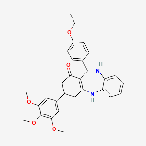 11-(4-ethoxyphenyl)-3-(3,4,5-trimethoxyphenyl)-2,3,4,5,10,11-hexahydro-1H-dibenzo[b,e][1,4]diazepin-1-one