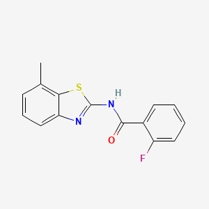 2-fluoro-N-(7-methyl-1,3-benzothiazol-2-yl)benzamide