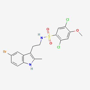 N-[2-(5-bromo-2-methyl-1H-indol-3-yl)ethyl]-2,5-dichloro-4-methoxybenzenesulfonamide