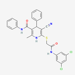 5-cyano-6-({2-[(3,5-dichlorophenyl)amino]-2-oxoethyl}sulfanyl)-2-methyl-N,4-diphenyl-1,4-dihydropyridine-3-carboxamide