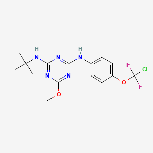 molecular formula C15H18ClF2N5O2 B11513657 N-tert-Butyl-N'-[4-(chloro-difluoro-methoxy)-phenyl]-6-methoxy-[1,3,5]triazine-2,4-diamine 