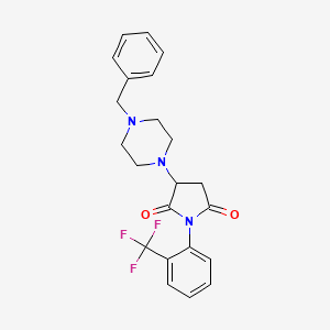 3-(4-Benzylpiperazin-1-yl)-1-[2-(trifluoromethyl)phenyl]pyrrolidine-2,5-dione